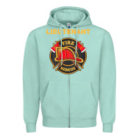 Seafoam fire rescue lieutenant department  for firefighters Zipper Hoodie - trangStudio