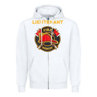 White fire rescue lieutenant department  for firefighters Zipper Hoodie - trangStudio