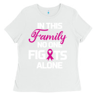 White In This Family No One Fights Alone Cancer Survivor Ladies Tee - Bettercallsaul