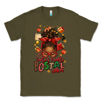 Army Green santas favorite postal worker afro messy bun Classic Tee - texasbilliewilder