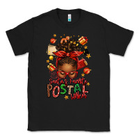 Black santas favorite postal worker afro messy bun Classic Tee - texasbilliewilder