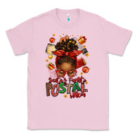 Bubblegum Pink santas favorite postal worker afro messy bun Classic Tee - texasbilliewilder