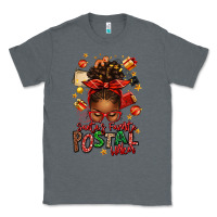 Charcoal Heather santas favorite postal worker afro messy bun Classic Tee - texasbilliewilder