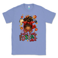 Colony Blue santas favorite postal worker afro messy bun Classic Tee - texasbilliewilder