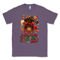 Lavender santas favorite postal worker afro messy bun Classic Tee - texasbilliewilder