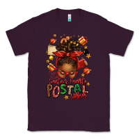 Plum santas favorite postal worker afro messy bun Classic Tee - texasbilliewilder