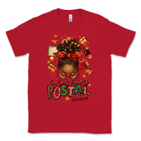 Red santas favorite postal worker afro messy bun Classic Tee - texasbilliewilder