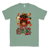 Sage santas favorite postal worker afro messy bun Classic Tee - texasbilliewilder
