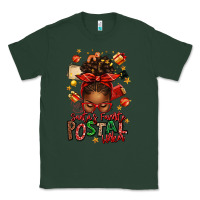 Sports Green santas favorite postal worker afro messy bun Classic Tee - texasbilliewilder