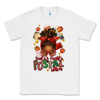 White santas favorite postal worker afro messy bun Classic Tee - texasbilliewilder