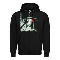 Black Puerto Rico Resiste Statue of Liberty Puerto Rican Flag Zipper Hoodie - trangStudio