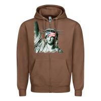 Chestnut Puerto Rico Resiste Statue of Liberty Puerto Rican Flag Zipper Hoodie - trangStudio