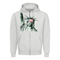 Dove Grey Puerto Rico Resiste Statue of Liberty Puerto Rican Flag Zipper Hoodie - trangStudio