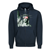 Navy Puerto Rico Resiste Statue of Liberty Puerto Rican Flag Zipper Hoodie - trangStudio