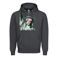 Smoke Puerto Rico Resiste Statue of Liberty Puerto Rican Flag Zipper Hoodie - trangStudio