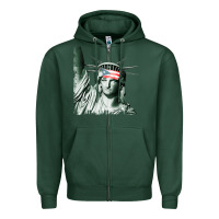 Sports Green Puerto Rico Resiste Statue of Liberty Puerto Rican Flag Zipper Hoodie - trangStudio