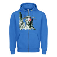 True Royal Puerto Rico Resiste Statue of Liberty Puerto Rican Flag Zipper Hoodie - trangStudio