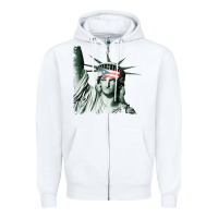 White Puerto Rico Resiste Statue of Liberty Puerto Rican Flag Zipper Hoodie - trangStudio