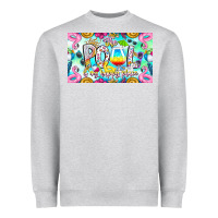 Heather Grey The Pool Is My Happy Place Heavyweight Sweatshirt - CowhideDigitalArt