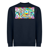 Navy The Pool Is My Happy Place Heavyweight Sweatshirt - CowhideDigitalArt