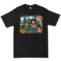 Black western barn with farm animals Premium Tee - RanaPortraitStore