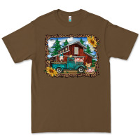Cacao western barn with farm animals Premium Tee - RanaPortraitStore