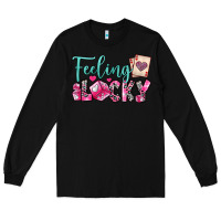 Black feeling lucky Long Sleeve Tee - OliviaCreatesArt
