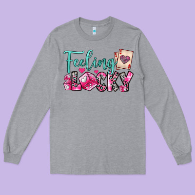 Feeling Lucky Long Sleeve Tee Designed By Oliviacreatesart