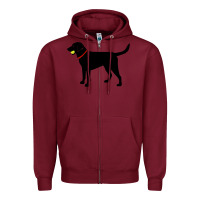 Burgundy Labrador Retriever Fetch, Black Lab Play Ball Zipper Hoodie - trangStudio