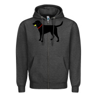 Charcoal Heather Labrador Retriever Fetch, Black Lab Play Ball Zipper Hoodie - trangStudio