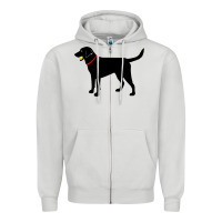 Labrador Retriever Fetch, Black Lab Play Ball Zipper Hoodie | Teevron