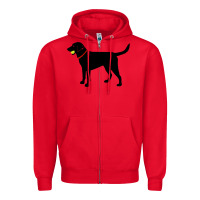 Red Labrador Retriever Fetch, Black Lab Play Ball Zipper Hoodie - trangStudio