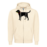 Sandshell Labrador Retriever Fetch, Black Lab Play Ball Zipper Hoodie - trangStudio