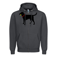 Smoke Labrador Retriever Fetch, Black Lab Play Ball Zipper Hoodie - trangStudio