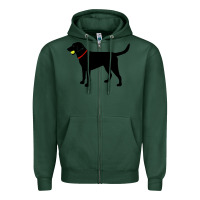 Sports Green Labrador Retriever Fetch, Black Lab Play Ball Zipper Hoodie - trangStudio