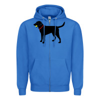 True Royal Labrador Retriever Fetch, Black Lab Play Ball Zipper Hoodie - trangStudio
