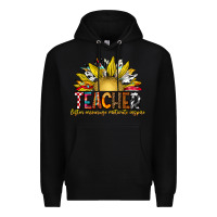 Black Teacher Premium Hoodie - CowhideDigitalArt