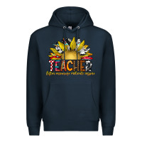 Navy Teacher Premium Hoodie - CowhideDigitalArt
