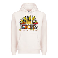 Pale Pink Teacher Premium Hoodie - CowhideDigitalArt