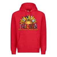 Red Teacher Premium Hoodie - CowhideDigitalArt