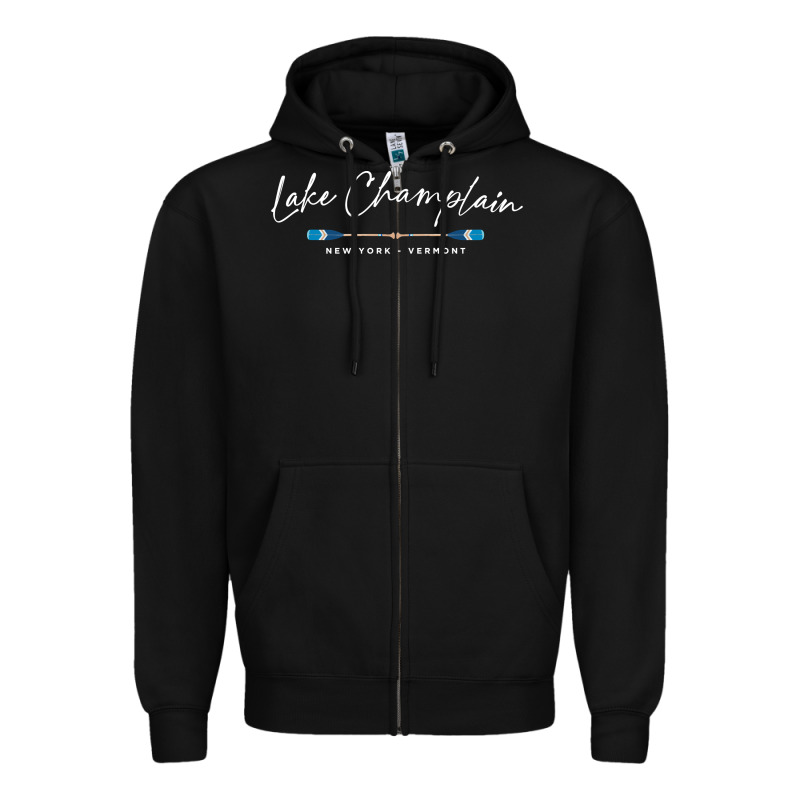 Lake Champlain Oars Graphic Zipper Hoodie by trangStudio | Teevron
