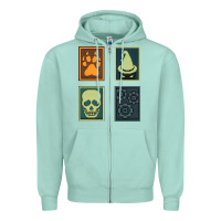 Seafoam Inscryption Psychological Horror Card Categories Game Halloween Scary  Zipper Hoodie - trangStudio