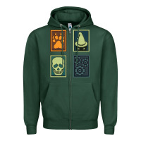 Sports Green Inscryption Psychological Horror Card Categories Game Halloween Scary  Zipper Hoodie - trangStudio