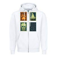 White Inscryption Psychological Horror Card Categories Game Halloween Scary  Zipper Hoodie - trangStudio