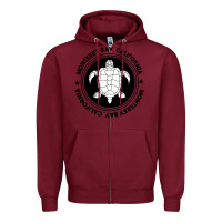Burgundy Diving at Monterey Bay, California Zipper Hoodie - trangStudio