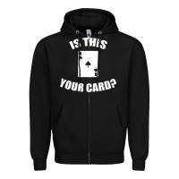 Black Cool Magician Is This Your Card Illusionist Zipper Hoodie - trangStudio