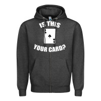 Charcoal Heather Cool Magician Is This Your Card Illusionist Zipper Hoodie - trangStudio