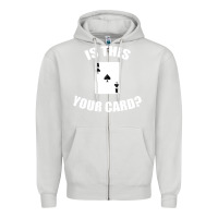 Dove Grey Cool Magician Is This Your Card Illusionist Zipper Hoodie - trangStudio