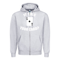 Heather Grey Cool Magician Is This Your Card Illusionist Zipper Hoodie - trangStudio