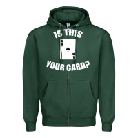 Sports Green Cool Magician Is This Your Card Illusionist Zipper Hoodie - trangStudio